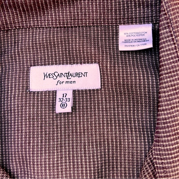 Yves Saint Laurent YSL Button Up 17 32-33 Vintage - Picture 4 of 4